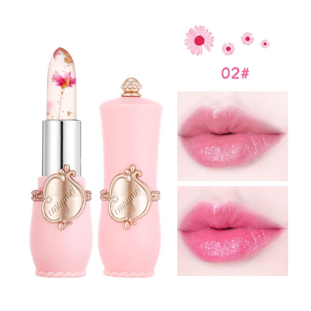 Emaymei Color-Changing Lipstick: Gold Foil & Dried Flower, Moisturizing Transparent Lip Balm