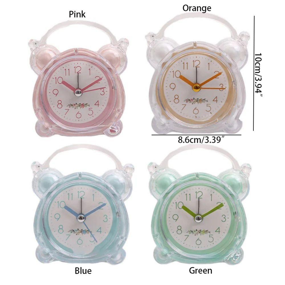 With Light Luminous Alarm Clock Rural Small Desk Clock Fashion Silent Alarm Clock Bedside