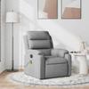 Vidaxl Foldable Massage Armchair, Light Gray, Fabric Upholstered