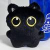 1-12pcs Black Cat Plush Toy Keychain 10cm Pendant Cute Plushie Key Chain for Bag Decoration Kawaii Doll for Brithday Gifts