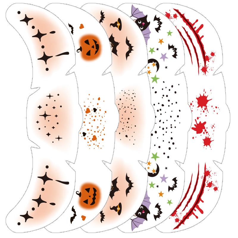 Halloween Makeup Stickers Freckle Stickers Waterproof Temporary Facial Tattoo Stickers Halloween Tattoos