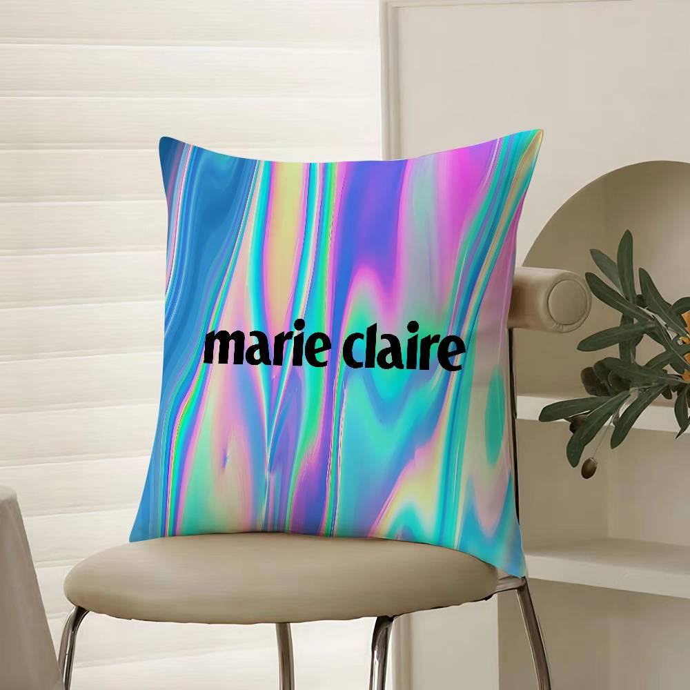 

International Magazine Marie Claire-A Pillow Case Comfort Sofa Bed Silky elegant Invisible zipper Decorative cushion cover 12x12Inch