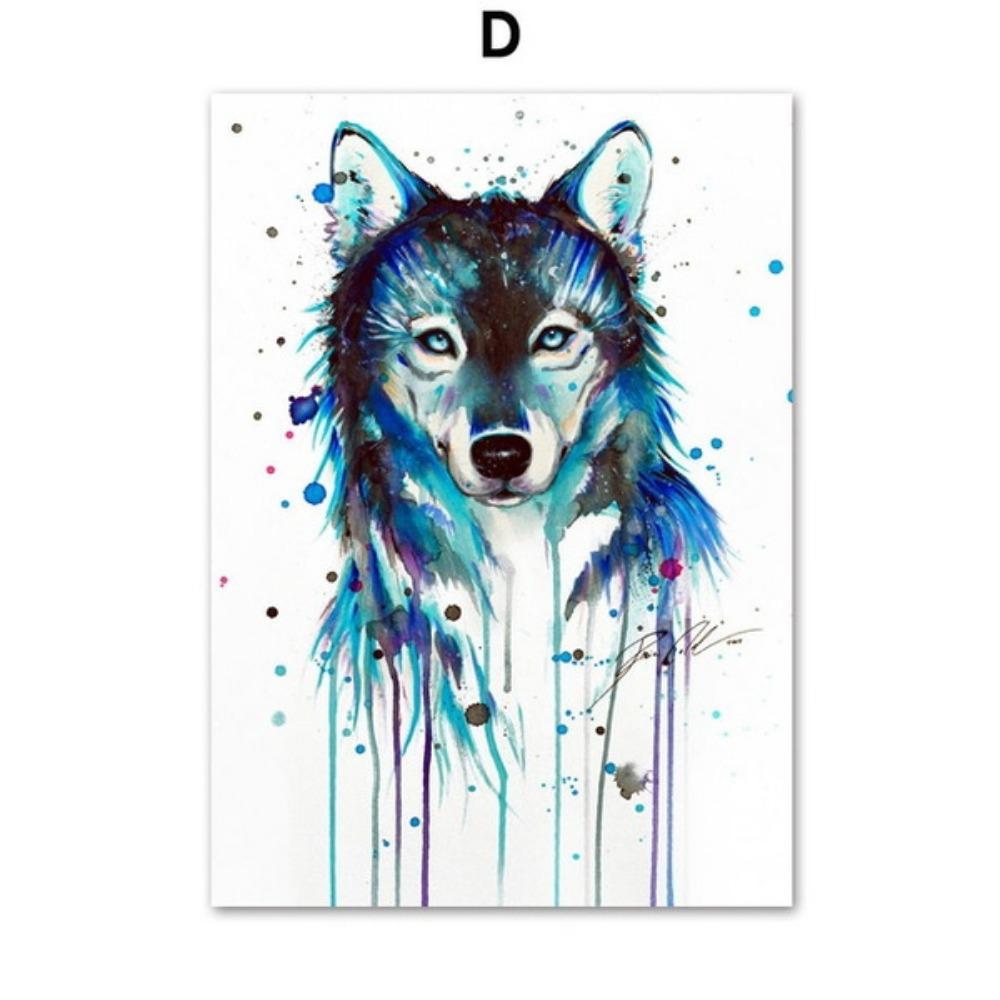 Artă de perete cu animale abstracte nordice Pictură pe pânză poster de artă imagini de perete imprimate pentru decorarea sufrageriei acasă