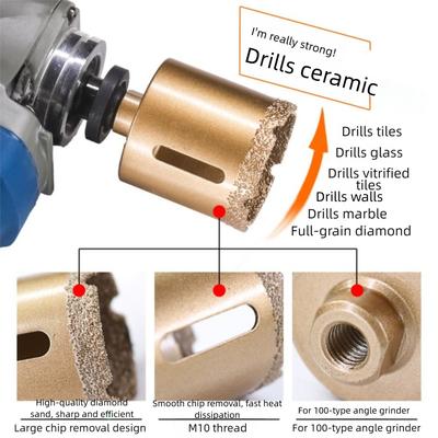 Thread Design Vacuum Brazed Core Bits Quick Release Pressing Plate Dry Drilling Core Bits Flange Nut Self-Locking
