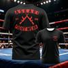 ASKARI Fight Wear T-shirt Homme MMA Boxe Entraînement Tee Streetwear Impression Gothique Sportswear Manches Courtes Haut de Sport Salle de Sport Unisexe