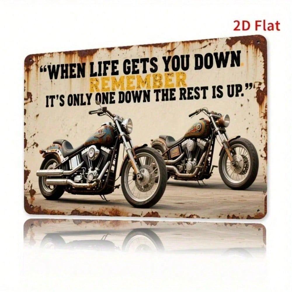 Vintage Heavy Metal Motorrad Wanddeko Metallposter für Garage