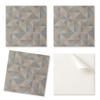 Pack of Vinyl Tiles with Decor for Kitchen or Bathroom Geometric Triangle Pattern 9x30x30 Cm