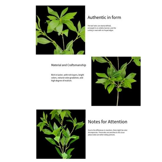 Real Touch Faux Japonica Leaf Branch 30.7 Inch Artificial Greenery Stems for Vase Filler Home Office Wedding Shop Centerpiece