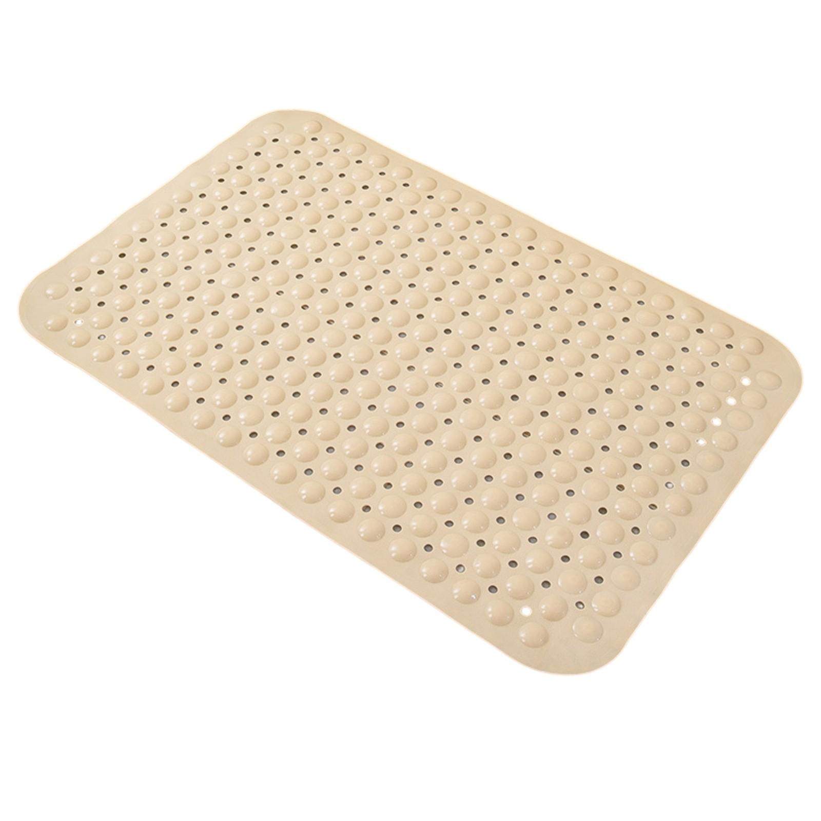 

PVC Bathroom Anti-slip Mat, Shower And Bathroom Floor Mat, Bathtub Floor Mat, Household Toilet Anti-drop Mat One Size бежевий