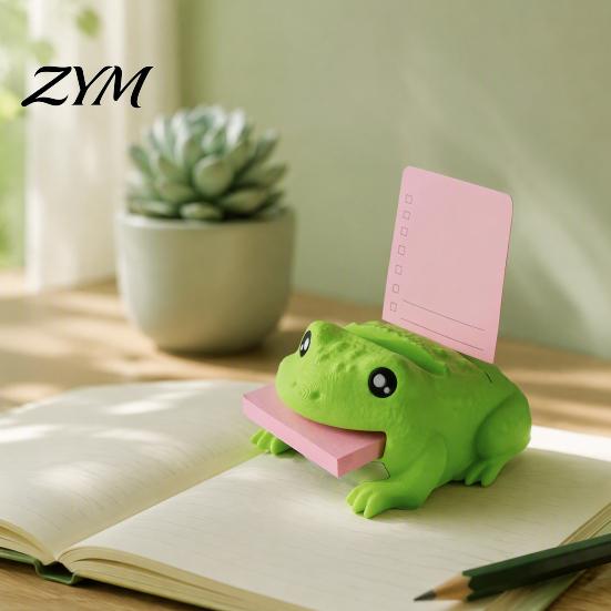 Desktop Organizer for Sticky Notes Cute Note Holder Toad, Desk Notepad Holder, Fun Pen Creative Office Gifts Friends Memo Stand, Accessory Gift