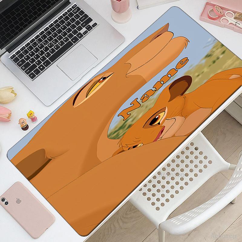 Custom Name Lion Theme Mouse Pad, Non Slip Rubber Base, Multifunctional Office & Home Decor, Perfect for Workspace Personalization.