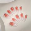 Zhuoshimei Handmade Oolong Peach Press-On Nails: Versatile Autumn/Winter Manicure Enhancer
