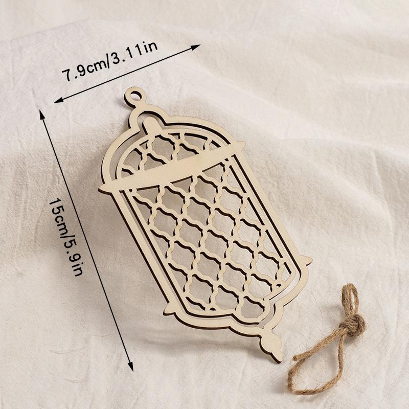Ramadan Star Moon Hanging Ornament Wooden Ramadan Decorations 2026 Islamic Muslims Party Accessories Eid Ramadan Party Supplies