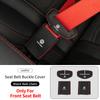 BFPQY1 2Sets Leather Car Logo Seat Belt Buckle Protector Cover Only For Front Seat Belt For VW Scirocco Jetta Beetle Golf Passat Polo