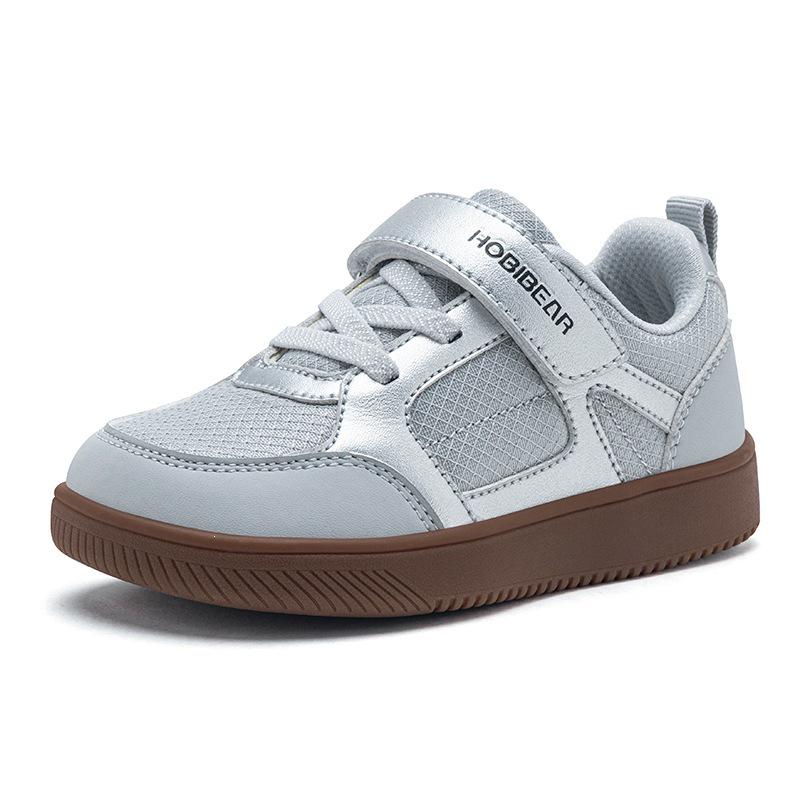 Happy Bear Kids' Breathable Wide-Toe Casual Shoes with Velcro Closure