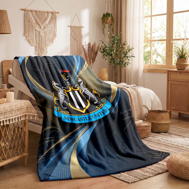 Coperta in Flanella con Stampa del Newcastle United Calcio Morbida Calda Coperta da Divano Letto per Casa Ufficio Camera da Letto