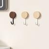 Solid Wood Wall Mount Hook No Drilling Bathroom Hook Space Saving Wood Hook  Door Hanging