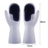 Dishwashing Cleaning Gloves Magic Silicone Rubber Dish Washing Gloves for Household Sponge Scrubber Kitchen Cleaning Tools