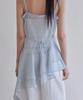 Leondeondada Sheer Flare Layered Dress, Blue