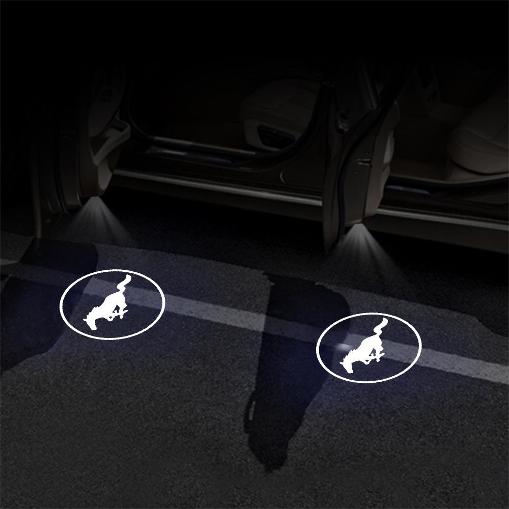AACC1 1PCS Car Door Projector HD Wireless Welcome Light For Ford F250 ST Racing Focus 2 Mustang Mondeo Fusion Escort Badge Accessories