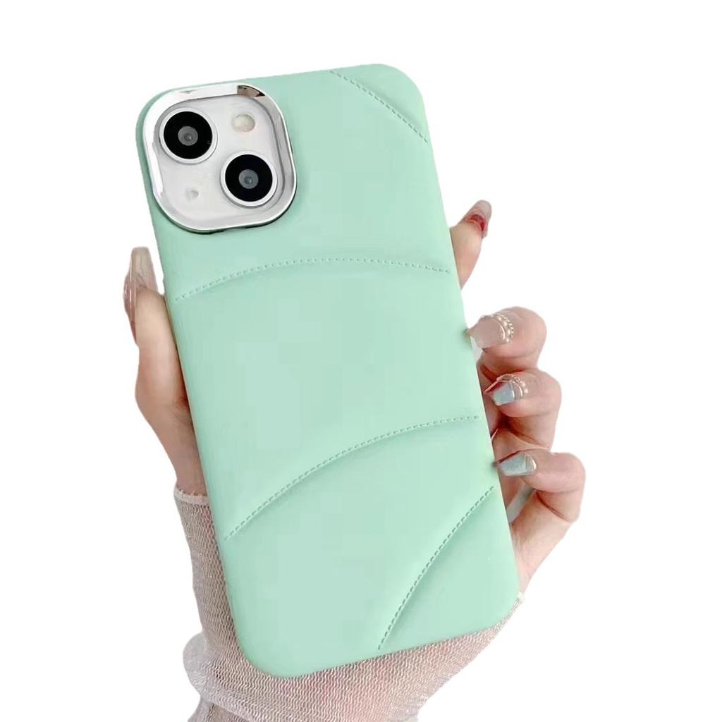 Applicable To Apple 15 Liquid Mobile Phone Case IPhone 11 Electroplated 14 Down Jacket Case Pro Max Protection 12 Sets 13