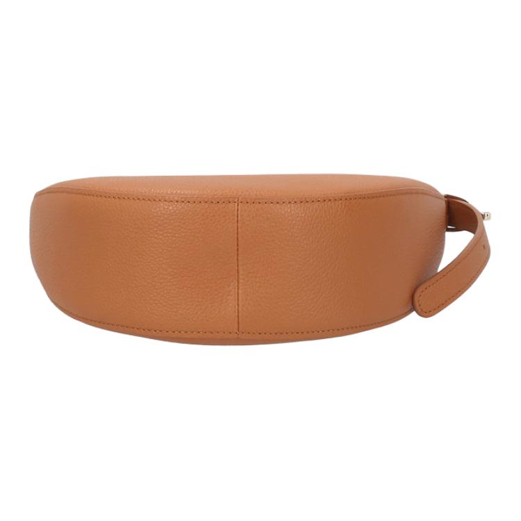 Longchamp Le Foulonné Logo Zip Closure Leather Shoulder Crossbody Bag Small Women Bags Gray Brown 10337021490