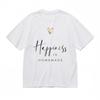 Men's Breathable Classic T-Shirt Golden Heart with Black Typography DesignTee