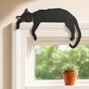 Festive Door Decor 3D Printed Sleeping Cat Top Decor, Lazy Kitten Silhouette Ornament, Self-Adhesive Cartoon Indoor Home Ornament Animal for