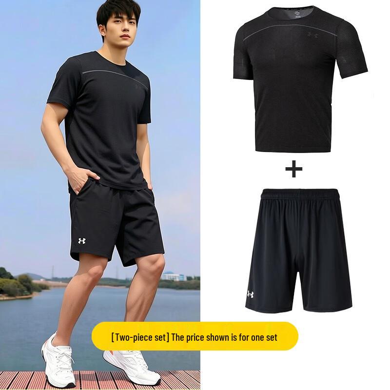 Under Armour Men s Round Neck T-Shirt & Shorts Set L