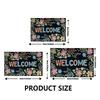 VIKAMA Cute Dog Welcome Doormat Soft Non-Slip Floor Mat for Hallway Entrance Bathroom Kitchen Pet Lover Home Decor