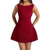 Women's Petite Sleeveless Summer Dress - Pear-Shaped, Waist-Slimming, Sweet and Simple Design