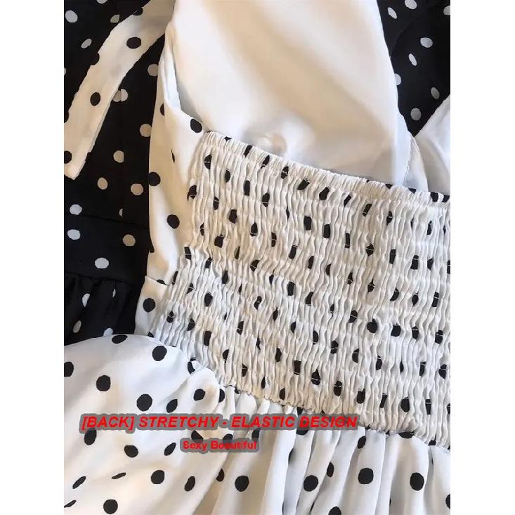 Backless Sexy Halter Beach Babydoll Crop Tops Women Polka Dots V Neck Sleeveless T Shirt Ruffles Basic Tees Not-Padded Pad