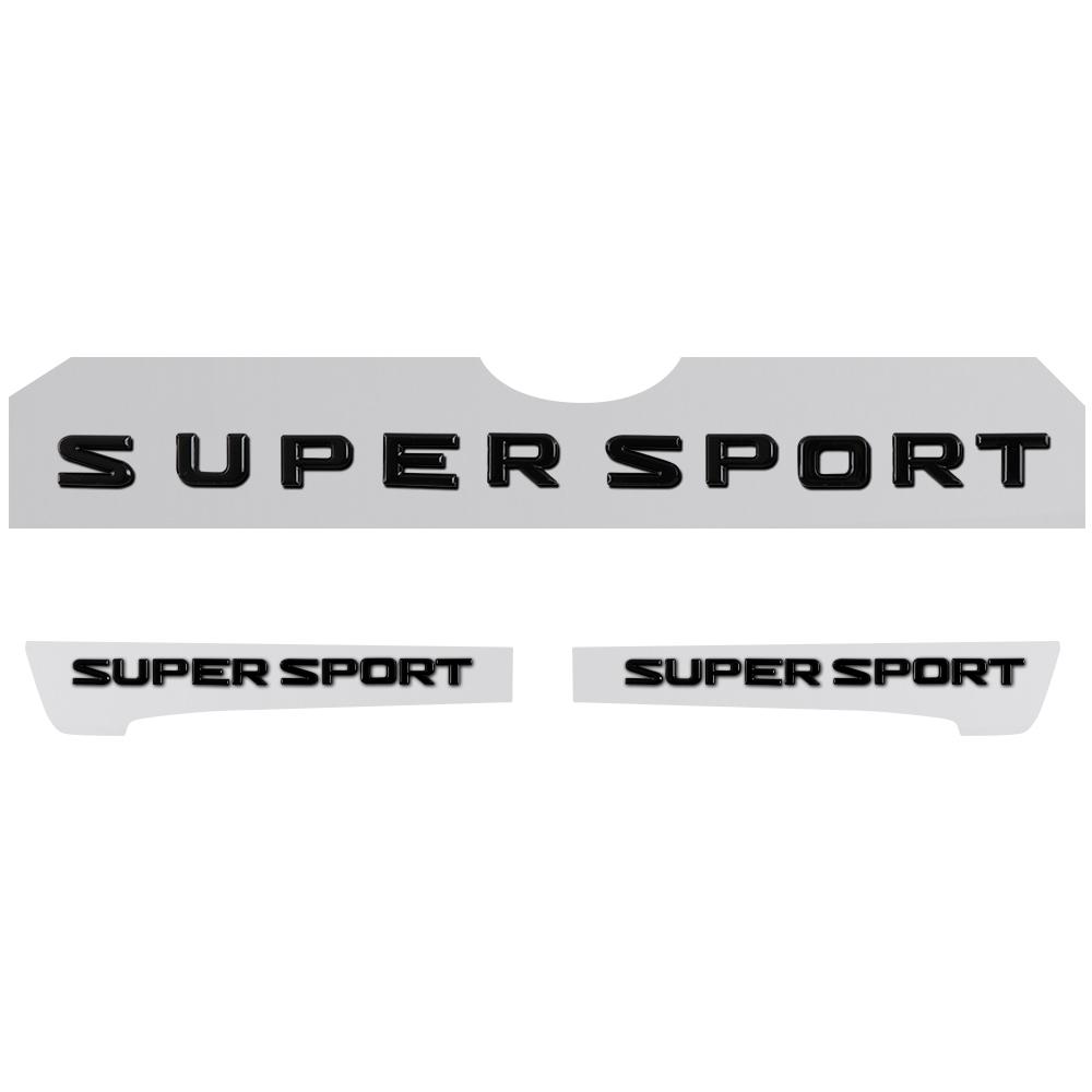 

3PCS ABS Car Fender Side Stickers Badge Tail Trunk Decal For Lexus LX570 SUPER SPORT Emblem Auto Exterior Decoration Accessories чорний