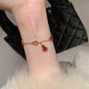 White Moonlight Mother-of-Pearl & Red Agate Gourd Bracelet 2026