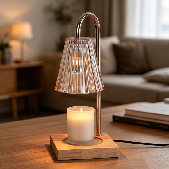 Candle Warmer Lamp with Timer & Dimmer Wax Melting Lantern for Home Decor Aromatherapy Gift for Women Modern Candle Lantern for Living Room & Bedroom