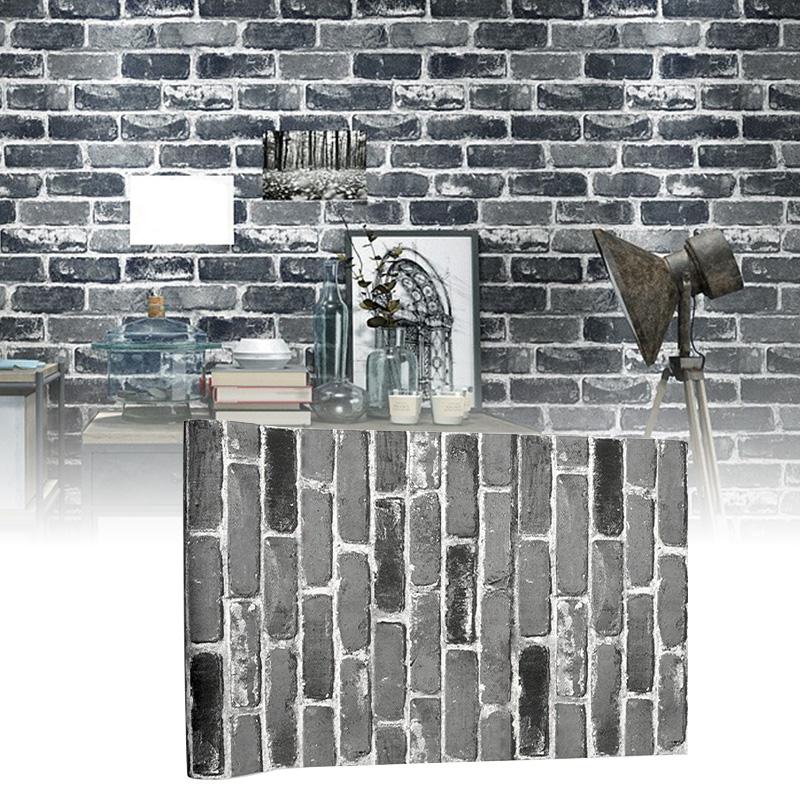 

1 рулон ПВХ настенные наклейки для гостиной водонепроницаемые настенные наклейки DIY 3D обои для спальни домашний декор имитация кирпича самоклеящиеся