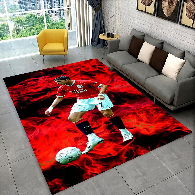CR7 Goat R-Ronaldo Football Star Carpet Rug for Playroom Bedroom Living Room Sofa Home Decor,kids Area Rug Non-slip Floor Mat