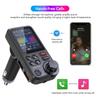 1.8 Inch Wireless Car Bluetooth FM Transmitter Aux Supports QC3.0 Charging Treble and Bass Sound Music Player