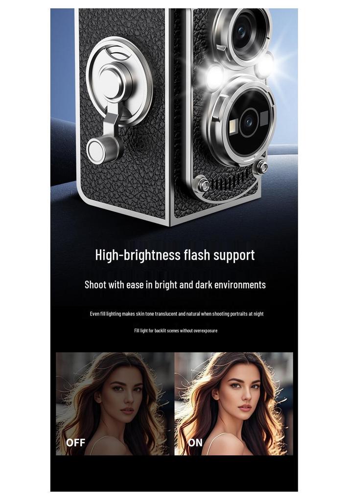 Retro Dual-Lens Travel Camera - Manual Crank, Student-Friendly, Portable Film & Digital Model