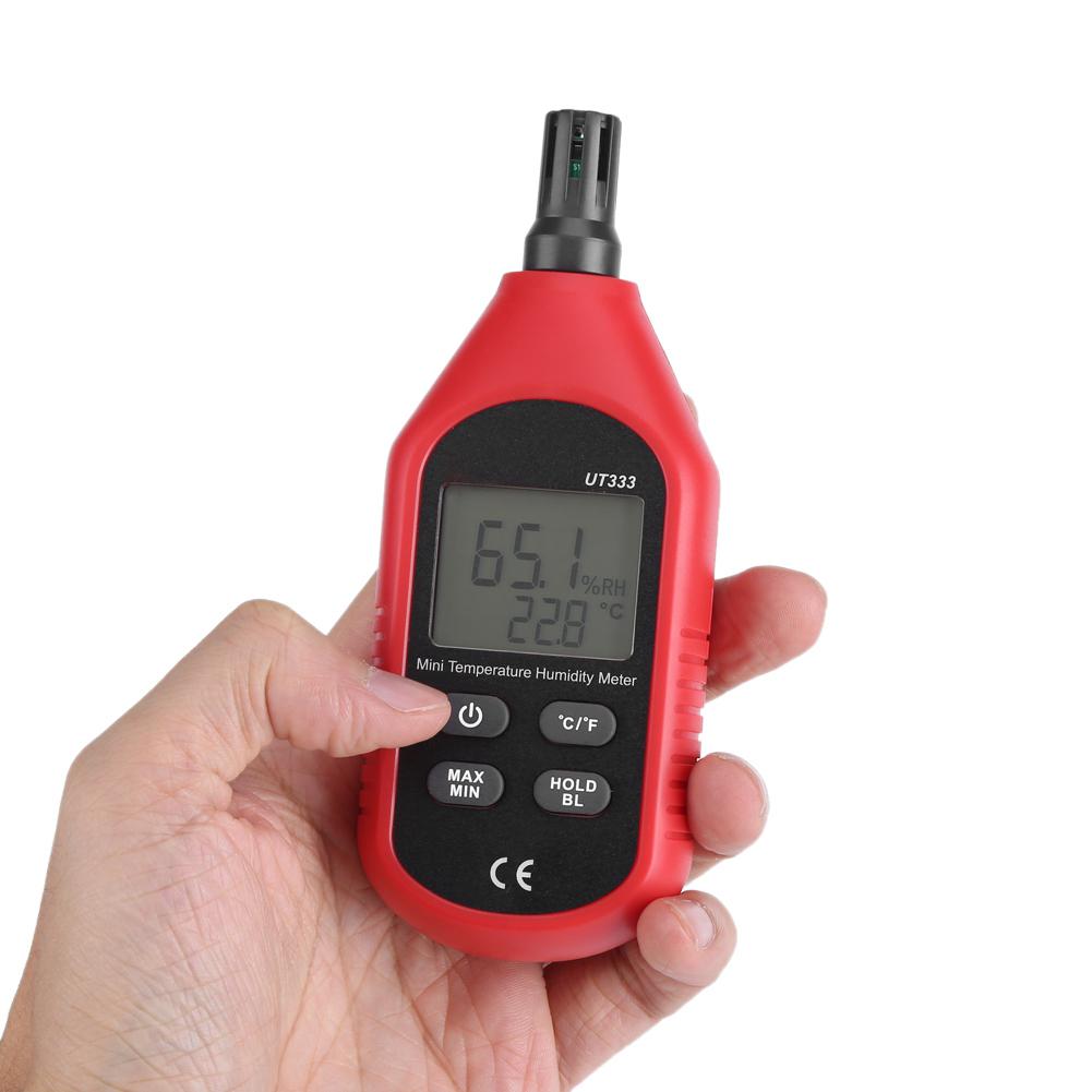 UT333 Bärbar LCD Digital Termometer Hygrometer Lufttemperatur Luftfuktighetsmätare