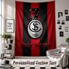 Arazzo da Appendere alla Parete con Nome e Testo Personalizzati, Arazzo Decorativo SC Freiburg FC per Camera da Letto
