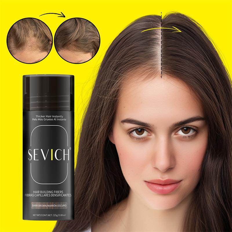 SEVICH Hair Fibers Powder 25g Natural Keratin Hair Building Fiber Instantly Thickens & Volumizes For Men Women Hair Concealer Powder