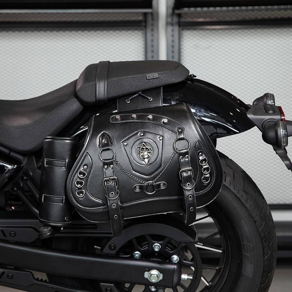 Stylish Punk Inspired Motorcycle Bag Fashionable & Functional Bag for Riders Seeking Unique Expression & Practicality