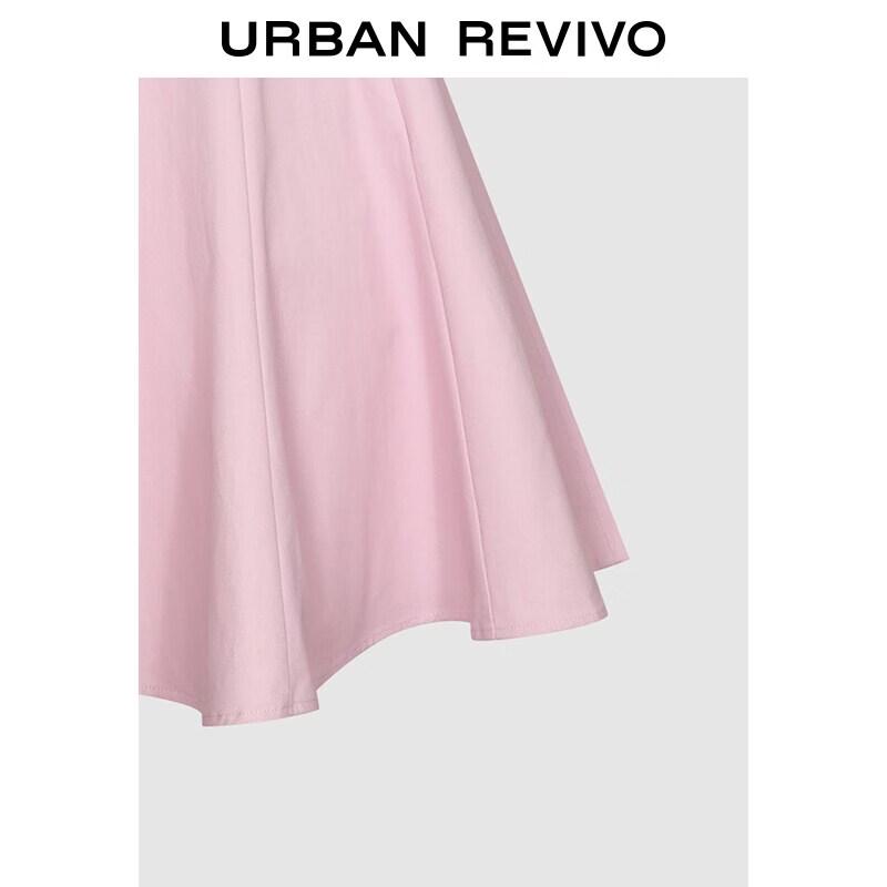 UR2026 Women's Solid Cotton Mini Dress