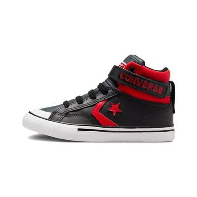Pro Blaze Strap High Top Skate Shoes Kids Sneakers Black Red A01560C