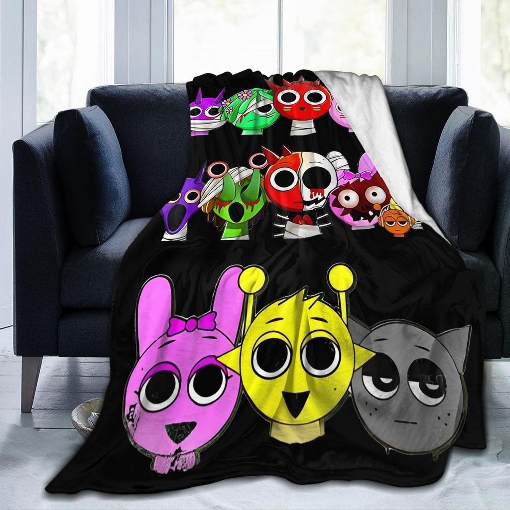Sprunkis Flannel Blankets Throw Blankets for Bed Sofa Couch 200x150cm Plush Thin Quilt