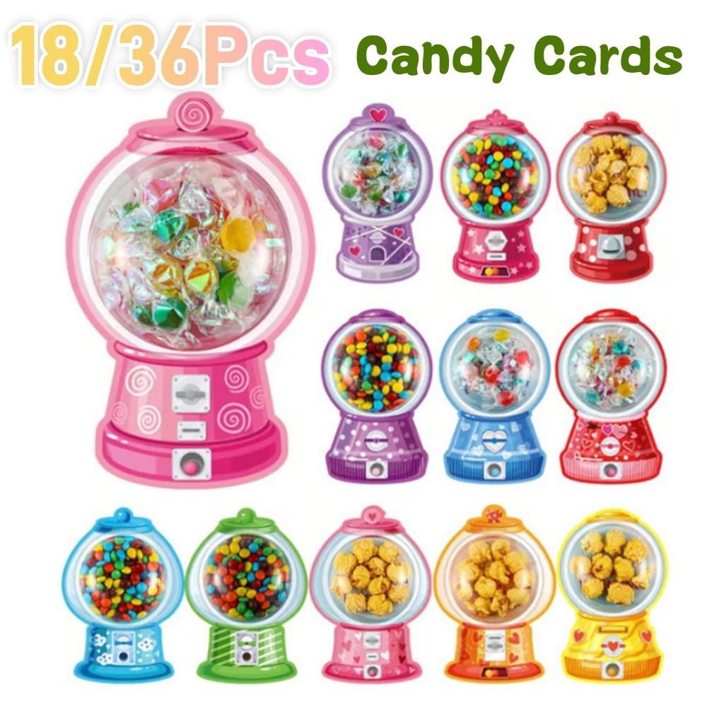 36/18X Macchina per Palline di Gomma Biglietto San Valentino Biglietto Caramelle Kit Biglietti Caramelle Fai da Te Set Biglietti Caramelle Fai da Te Artigianato San Valentino per Bambini