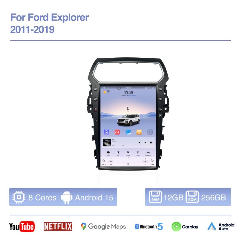 13.8" For Ford Explorer 2011-2019 Car Multimedia Video Player GPS Navigation Radio Android 15 12+256G 8Core CarPlay 4G 7870 Chip