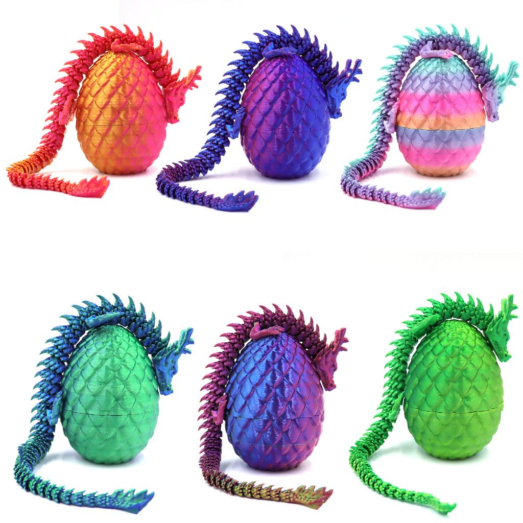 3D Printing Dragon Decorations, Chinese Dragon Egg Joint Dragon Toys Handmade, Gift Giving Small Toy Handicrafts