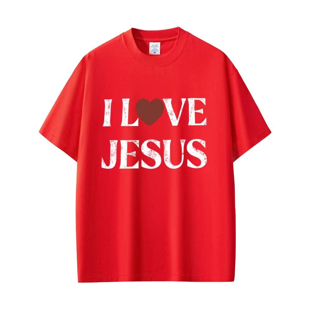 I Love Jesus Tshirt Christian Tee Shirt Unisex Women Clothing Hip Hop Vintage Rock T Shirts Unisex Retro Ocollar Hip Hop Tshirts